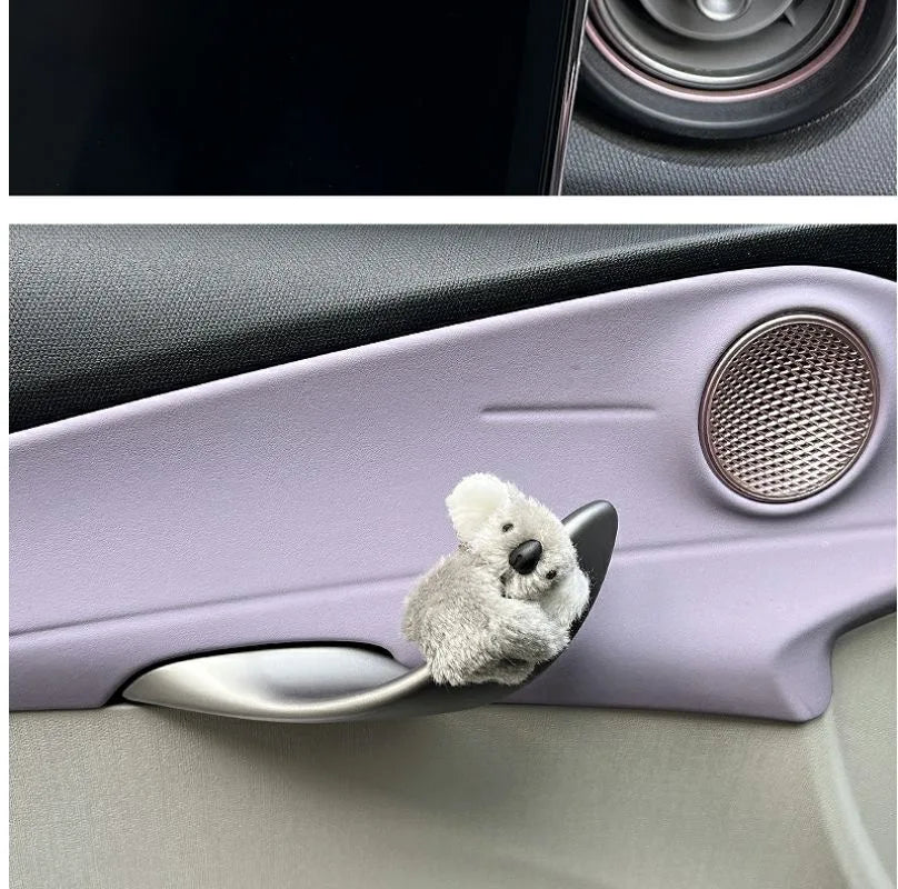 Plush Koala Car Decoration – Cute Rearview Mirror & Sun Visor Accessory Gift