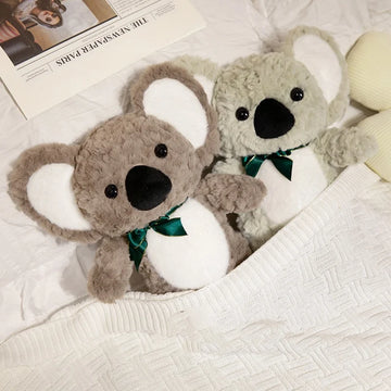 Koala Plush Toy with Bowtie – Soft Stuffed Animal Pillow for Kids & Valentine’s Day Gifts