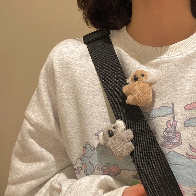5PCS Fashion 3D Plush Koala Hairpins – Cute Cartoon Animal Hair Clips for Women & Girls