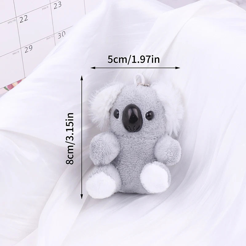 Small Gray Koala Bear Keychain – Cute Plush Stuffed Animal Toy & Birthday Gift