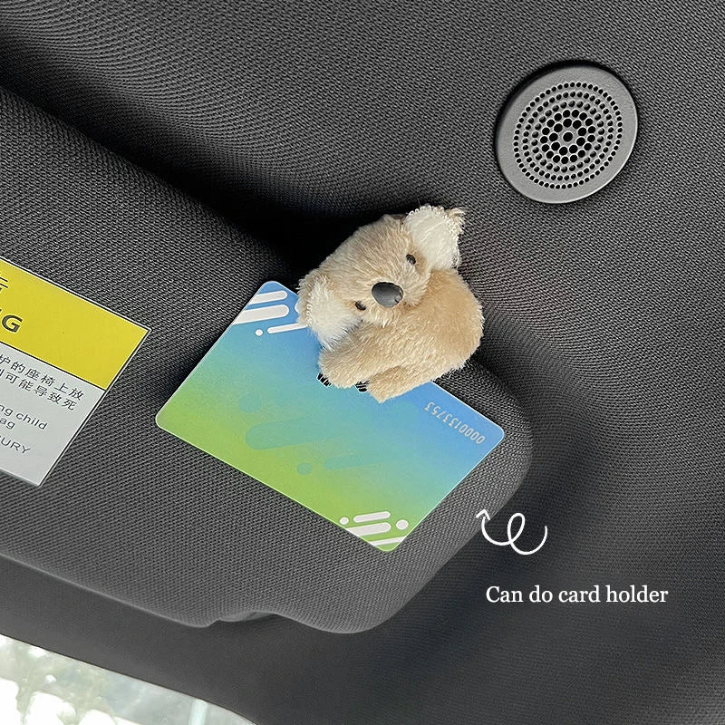 Plush Koala Car Decoration – Cute Rearview Mirror & Sun Visor Accessory Gift