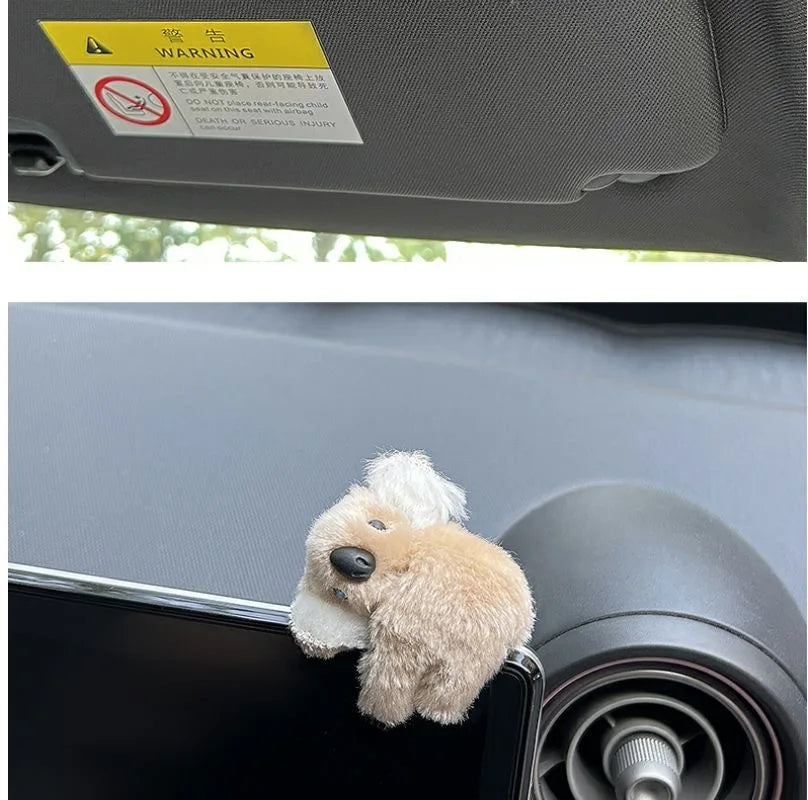 Plush Koala Car Decoration – Cute Rearview Mirror & Sun Visor Accessory Gift