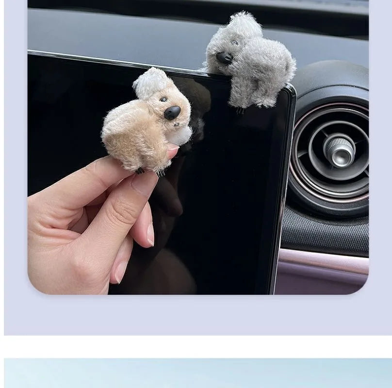 Plush Koala Car Decoration – Cute Rearview Mirror & Sun Visor Accessory Gift