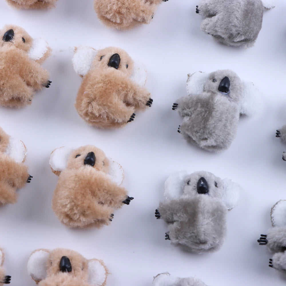 5PCS Fashion 3D Plush Koala Hairpins – Cute Cartoon Animal Hair Clips for Women & Girls