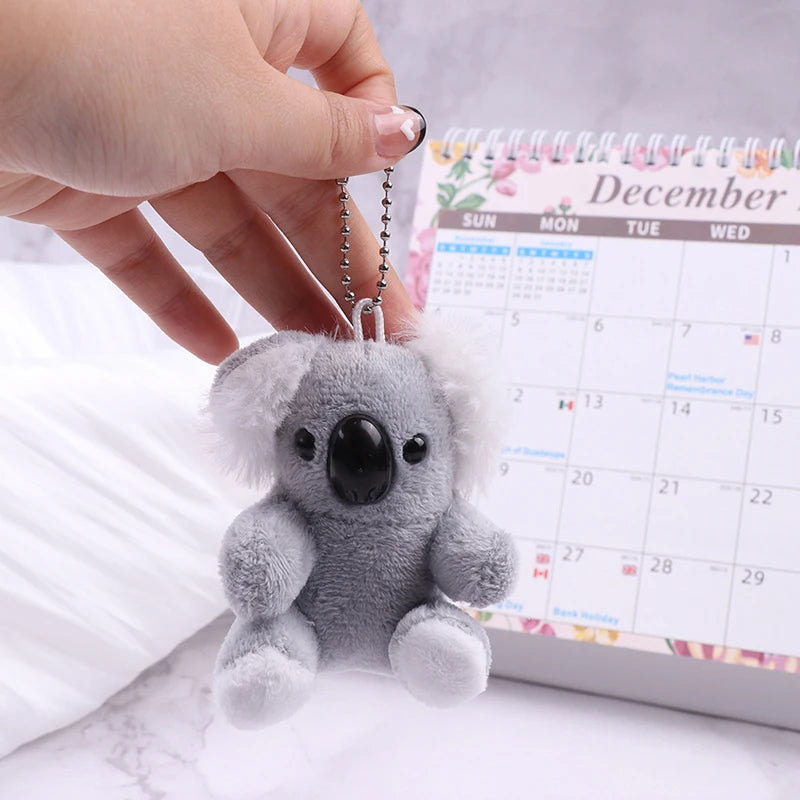 Small Gray Koala Bear Keychain – Cute Plush Stuffed Animal Toy & Birthday Gift