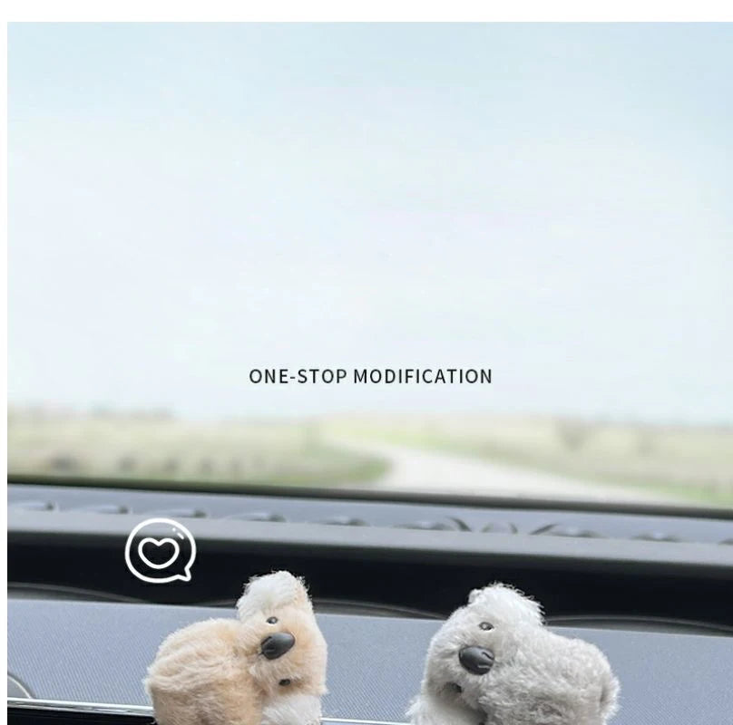 Plush Koala Car Decoration – Cute Rearview Mirror & Sun Visor Accessory Gift