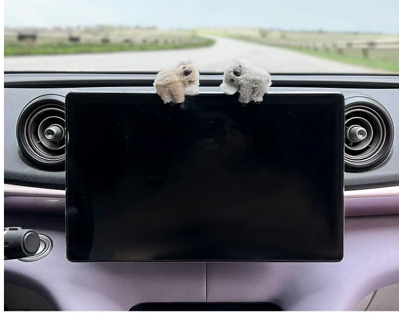 Plush Koala Car Decoration – Cute Rearview Mirror & Sun Visor Accessory Gift