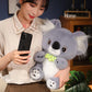 Big Cute Sitting Gray Koala With Leaves Plush Toys Simulation Australia Koala Stuffed Animal Soft Toys For Children Xmas Gifts