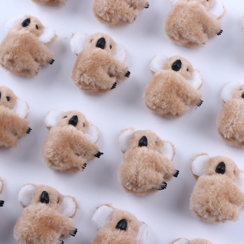 5PCS Fashion 3D Plush Koala Hairpins – Cute Cartoon Animal Hair Clips for Women & Girls