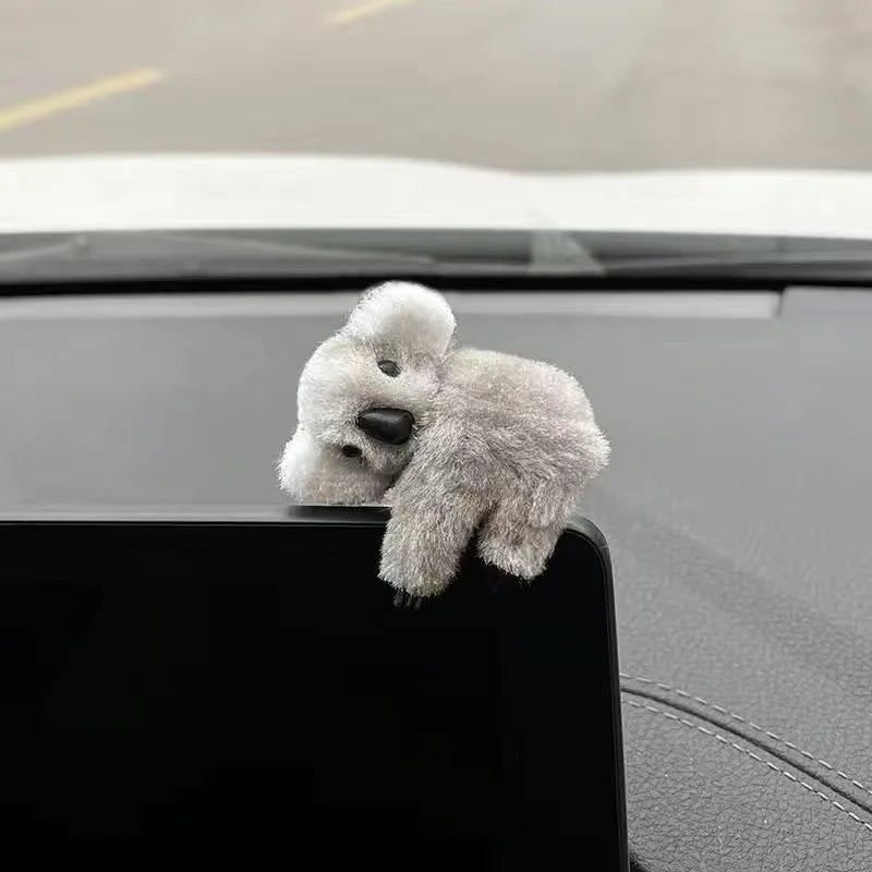 Plush Koala Car Decoration – Cute Rearview Mirror & Sun Visor Accessory Gift