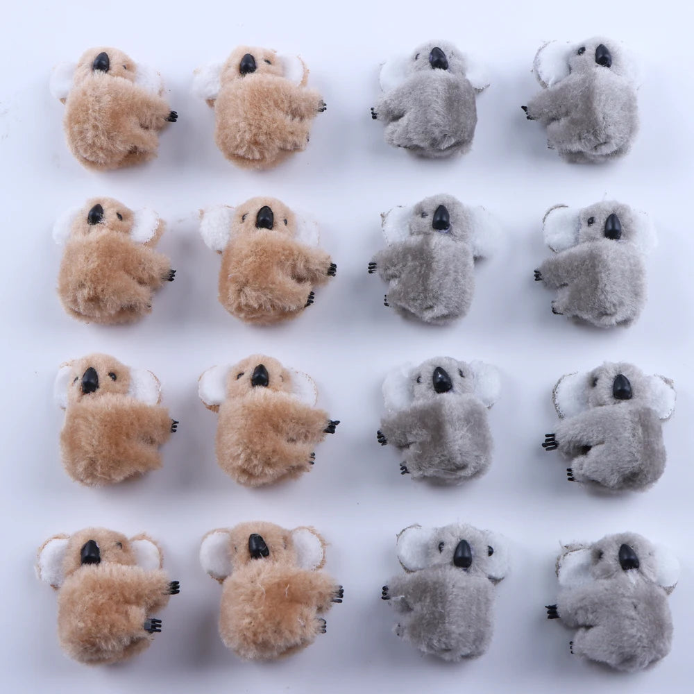 5PCS Fashion 3D Plush Koala Hairpins – Cute Cartoon Animal Hair Clips for Women & Girls