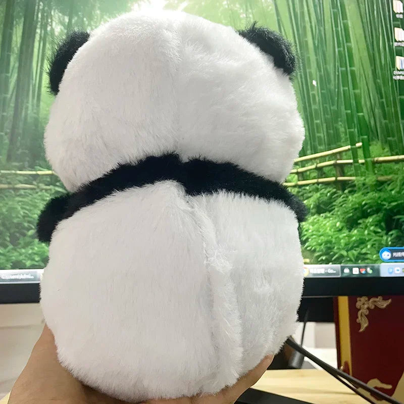 Baby Breathing panda Baby Soothing Plush Doll Toy Baby Kids Soothing Music Sleeping Companion Sound and Light Doll Toy Gift