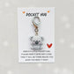 Koala Pocket Hug Keychain – Resin Pendant with Love & Care Message, Thoughtful Gift for Any Occasion