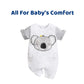 Newborn Baby Boy & Girl Grey Koala Print Romper – Summer Short Sleeve One-Piece (0-18 Months)