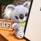 Big Cute Sitting Gray Koala With Leaves Plush Toys Simulation Australia Koala Stuffed Animal Soft Toys For Children Xmas Gifts