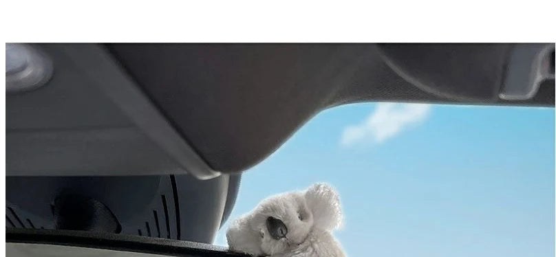Plush Koala Car Decoration – Cute Rearview Mirror & Sun Visor Accessory Gift