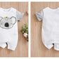 Newborn Baby Boy & Girl Grey Koala Print Romper – Summer Short Sleeve One-Piece (0-18 Months)