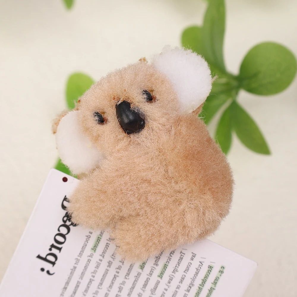 Cute 3D Plush Koala Hairpins & Claws – Soft Cartoon Animal Barrettes for Women & Girls