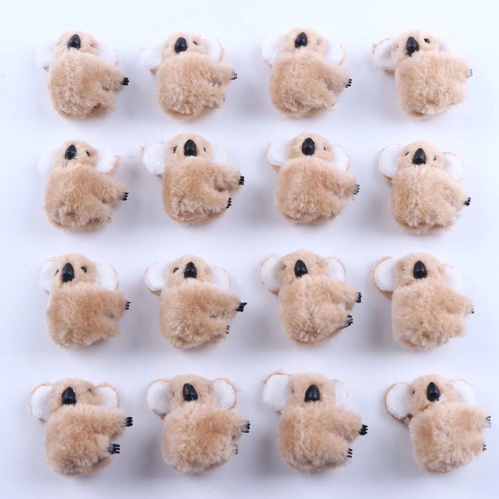 5PCS Fashion 3D Plush Koala Hairpins – Cute Cartoon Animal Hair Clips for Women & Girls