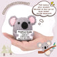 Handmade Crochet Koala Doll – Cute Knitted Animal with Positive Message Card for Home & Office Décor