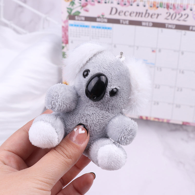 Small Gray Koala Bear Keychain – Cute Plush Stuffed Animal Toy & Birthday Gift