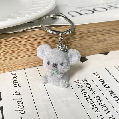 Fluffy Koala Doll Keychain – Cute Plush Animal Charm for Bags, Keys & Gifts