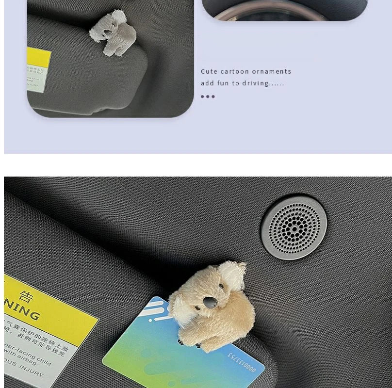 Plush Koala Car Decoration – Cute Rearview Mirror & Sun Visor Accessory Gift