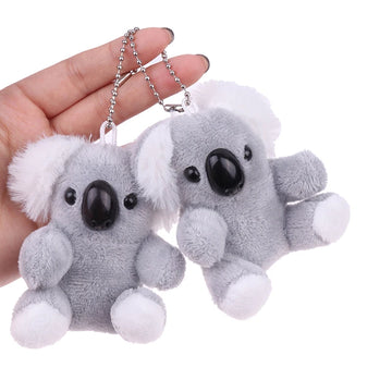 Small Gray Koala Bear Keychain – Cute Plush Stuffed Animal Toy & Birthday Gift