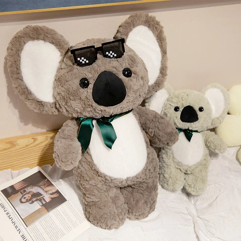 Koala Plush Toy with Bowtie – Soft Stuffed Animal Pillow for Kids & Valentine’s Day Gifts