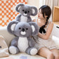 Soft Gray Koala Plush Toy – Realistic Sitting Stuffed Animal Gift for Kids & Christmas
