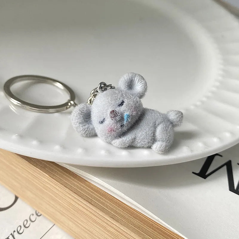 Fluffy Koala Doll Keychain – Cute Plush Animal Charm for Bags, Keys & Gifts