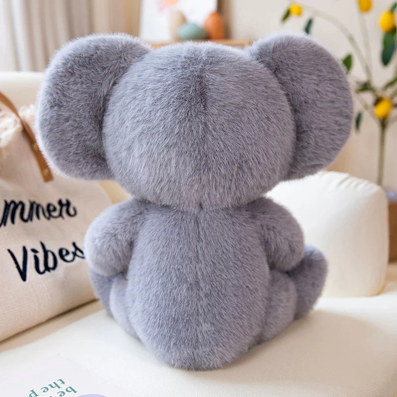 Soft Gray Koala Plush Toy – Realistic Sitting Stuffed Animal Gift for Kids & Christmas