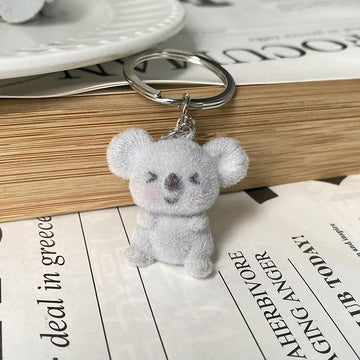Fluffy Koala Doll Keychain – Cute Plush Animal Charm for Bags, Keys & Gifts