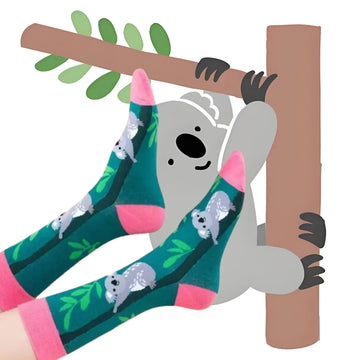 Women's Cute Koala Cotton Socks – Fun Mid-Tube Style for All Seasons