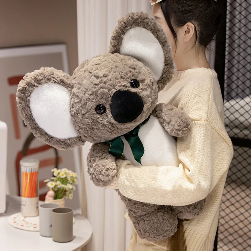 Koala Plush Toy with Bowtie – Soft Stuffed Animal Pillow for Kids & Valentine’s Day Gifts