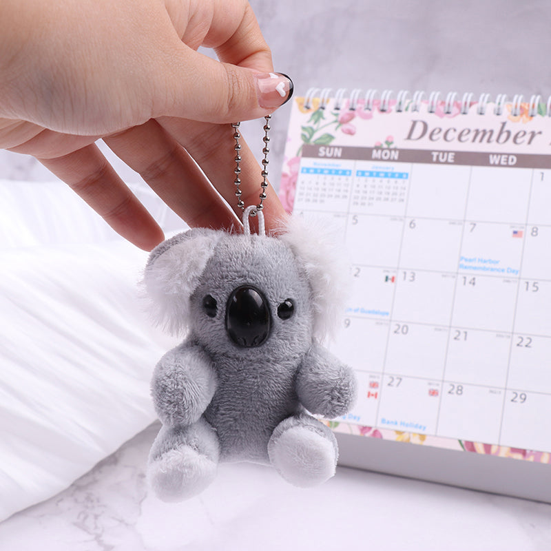Small Gray Koala Bear Keychain – Cute Plush Stuffed Animal Toy & Birthday Gift