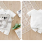 Baby Koala Romper (0–18 Months) – Short Sleeve, 3D Koala Design with Movable Limbs (Unisex)
