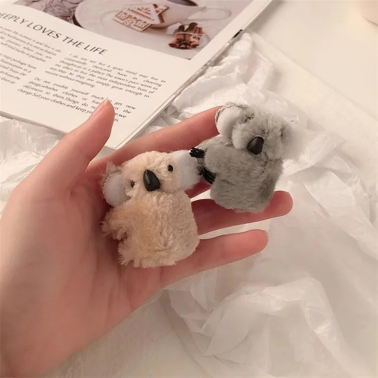 Cute 3D Plush Koala Hairpins & Claws – Soft Cartoon Animal Barrettes for Women & Girls
