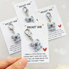 Koala Pocket Hug Keychain – Resin Pendant with Love & Care Message, Thoughtful Gift for Any Occasion
