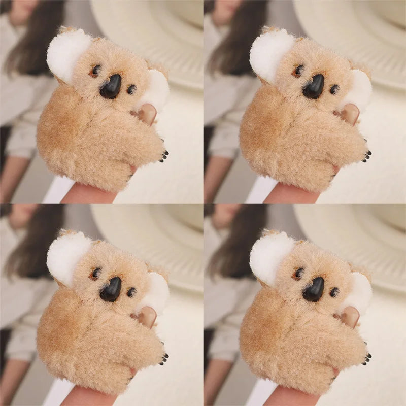 Cute 3D Plush Koala Hairpins & Claws – Soft Cartoon Animal Barrettes for Women & Girls