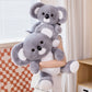 Soft Gray Koala Plush Toy – Realistic Sitting Stuffed Animal Gift for Kids & Christmas