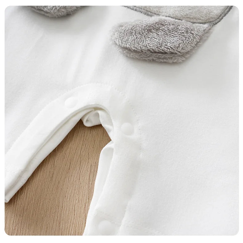 Baby Koala Romper (0–18 Months) – Short Sleeve, 3D Koala Design with Movable Limbs (Unisex)