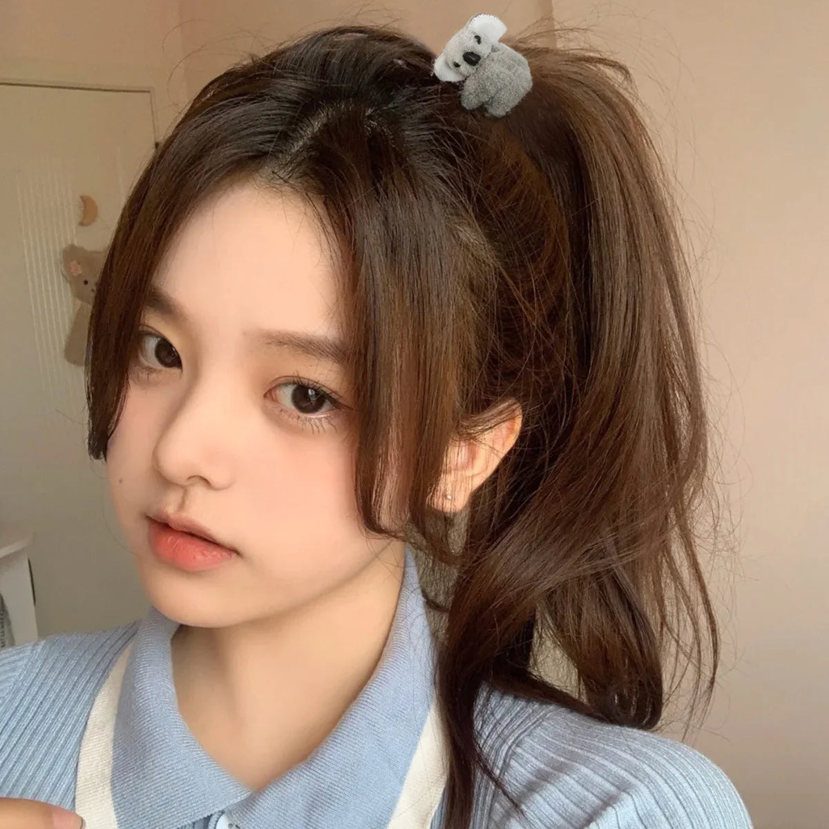 5PCS Fashion 3D Plush Koala Hairpins – Cute Cartoon Animal Hair Clips for Women & Girls